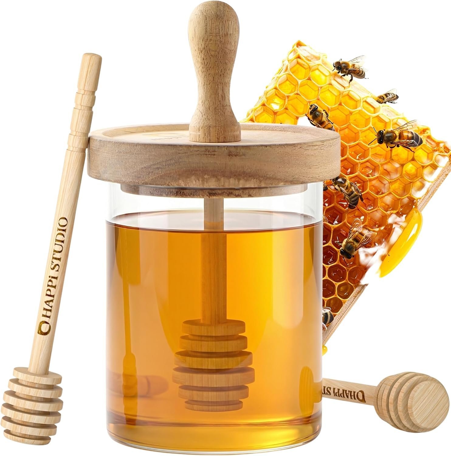 Natural Solid Wood Honey Packaging Box Set - Image 2