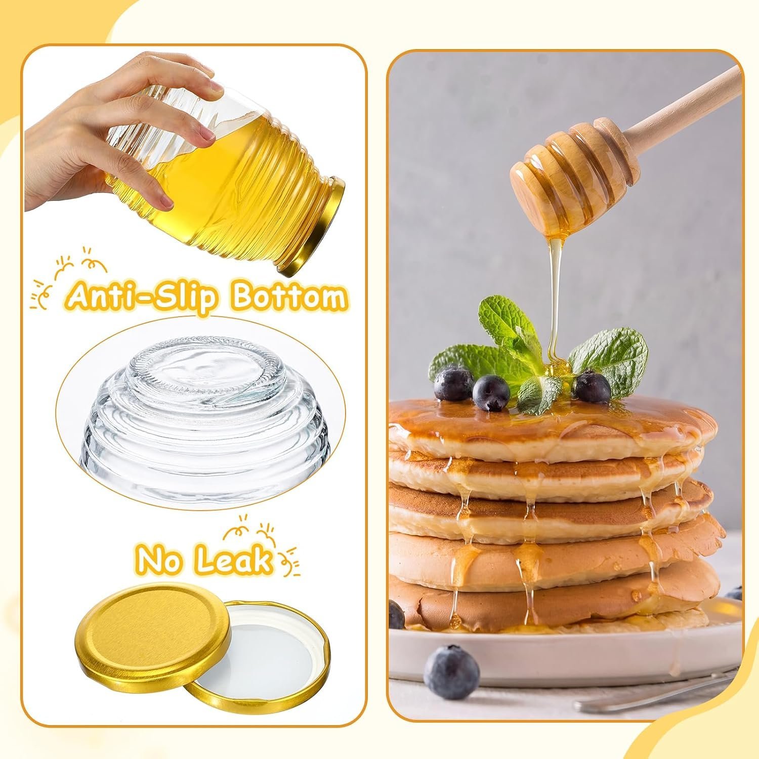 Luxury Glass Beehive Honey Container Set - Image 3