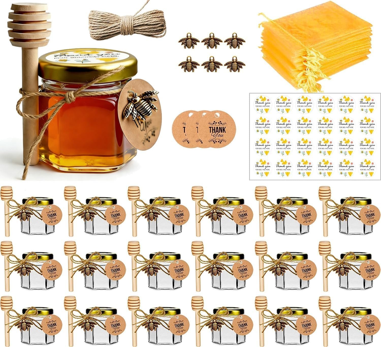 Foldable Honey Gift Box with Glass Jars